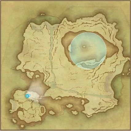 Final Fantasy 14 Island Quartz location on map.