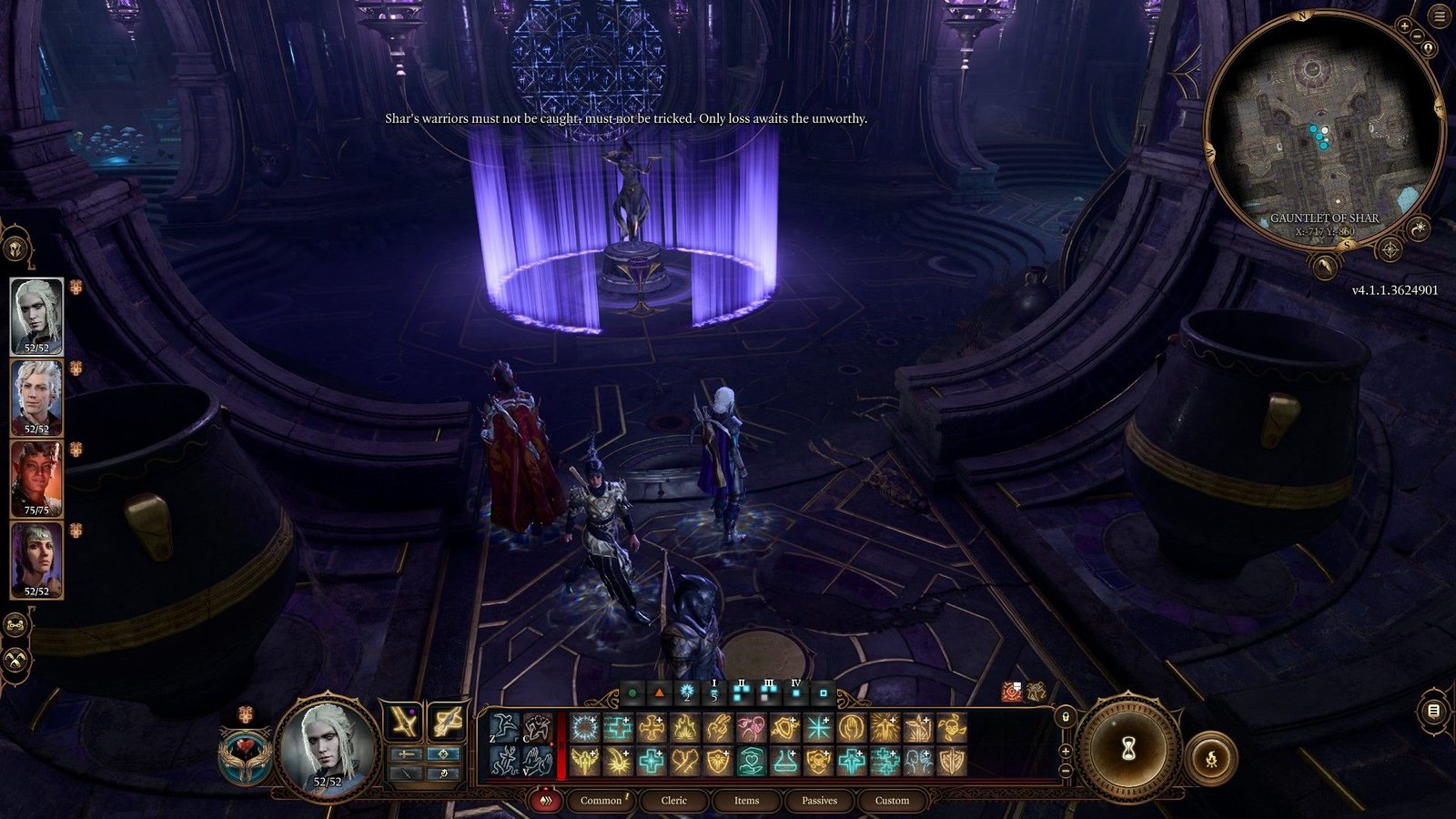Party Is Told Hint To Gauntlet Of Shar First Puzzle As They Enter Dark Chamber