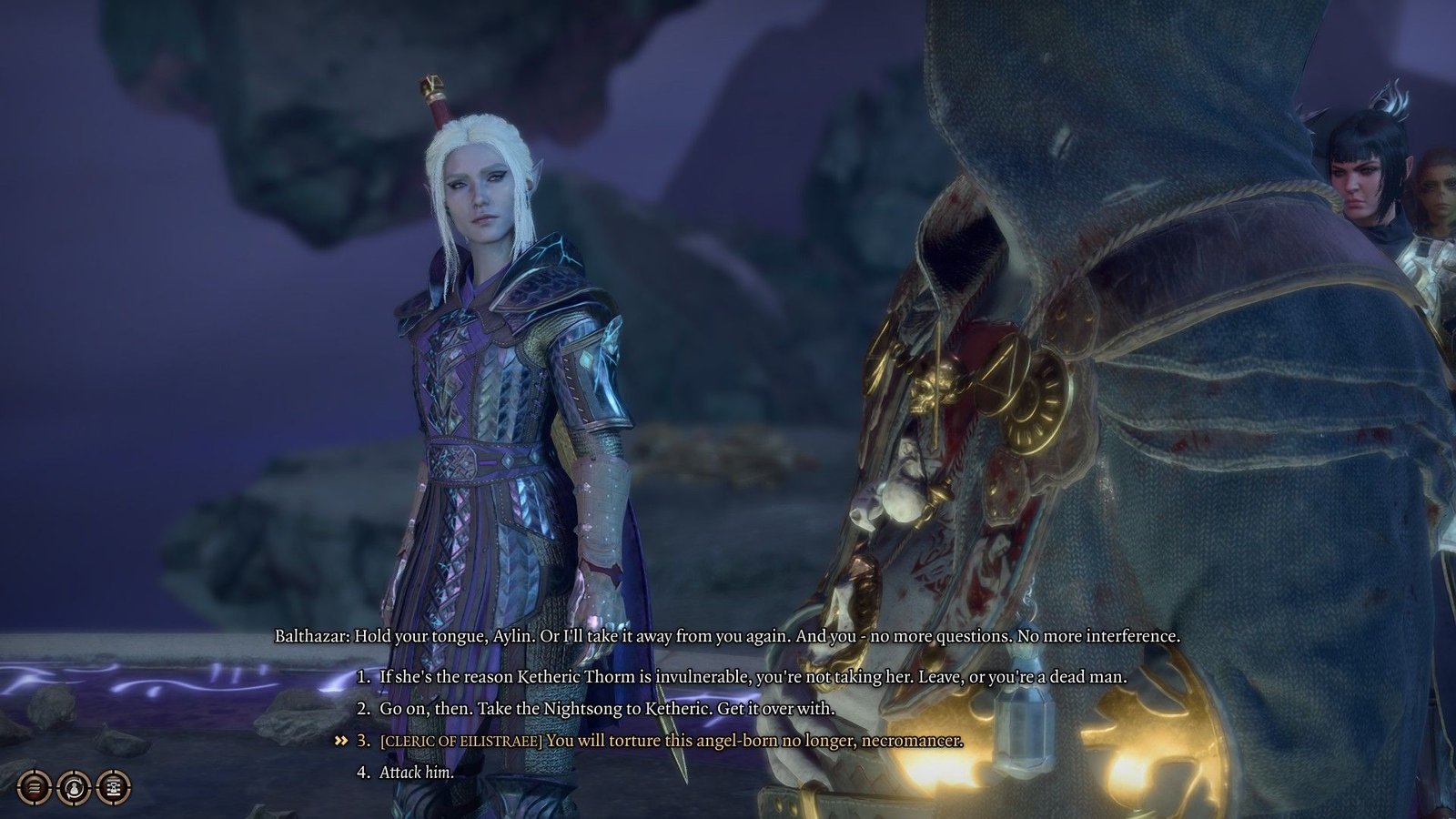 Cleric Of Eilistraee Challenges Balthazar To Save The Nightsong