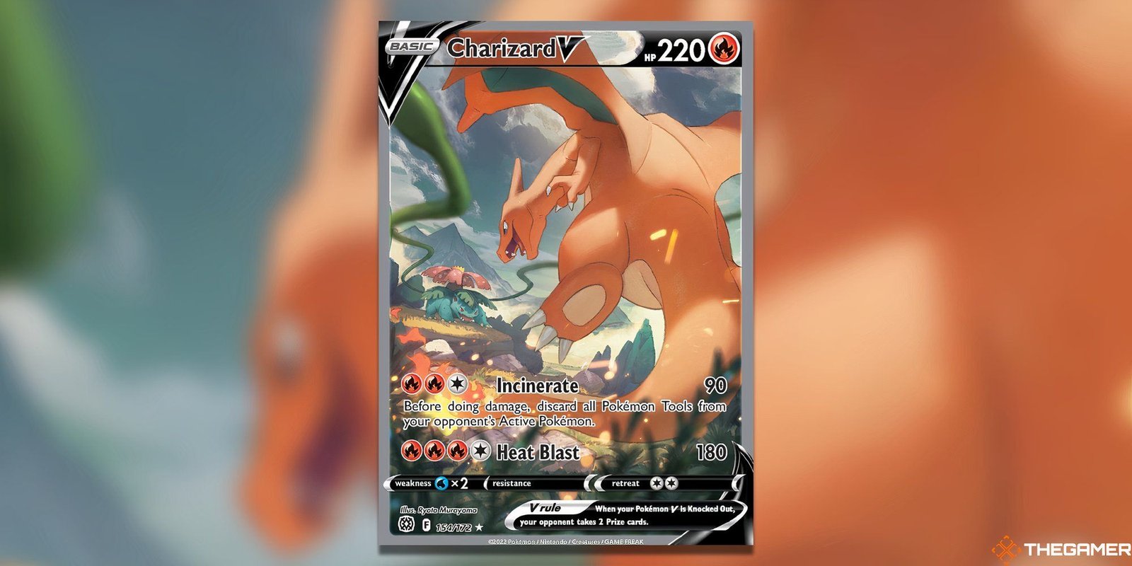 Charizard V's card art from Brilliant Stars.