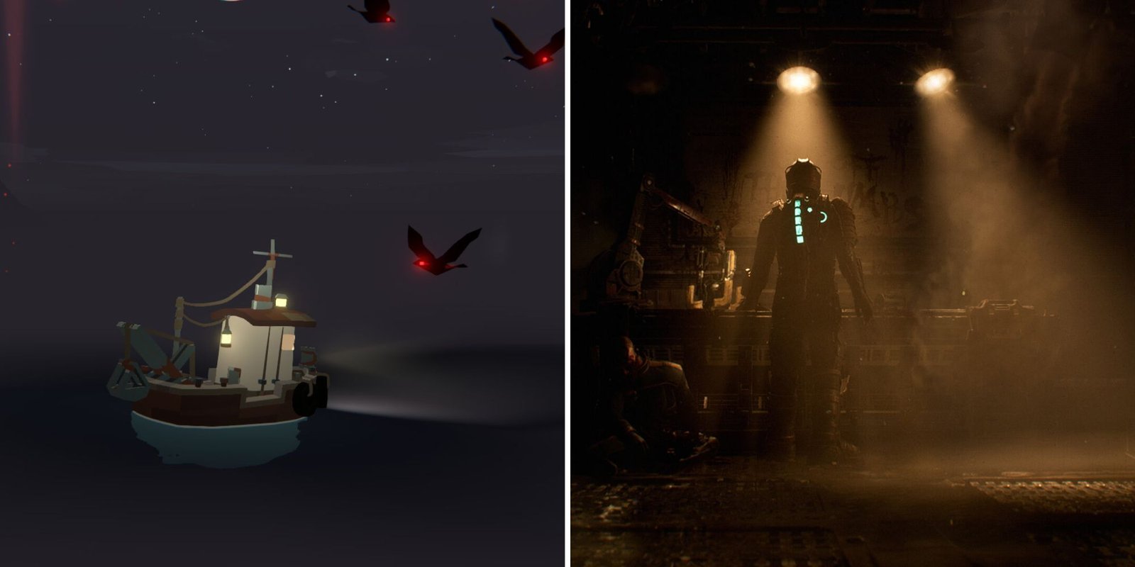 Split images of Dread and Dead Space