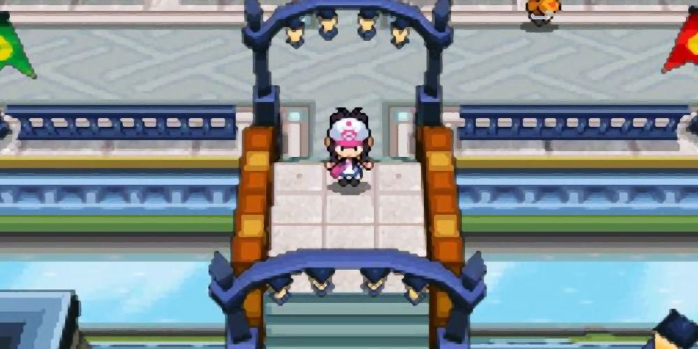 Pokemon Black And White Trainer Standing On A Bridge