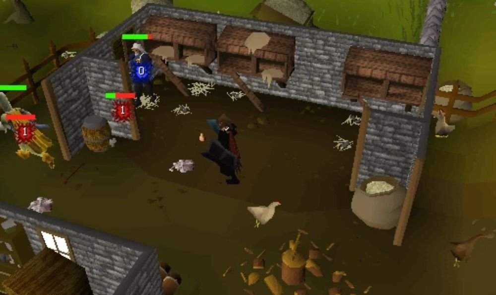 OSRS screenshot of Lumbridge Chicken Coop