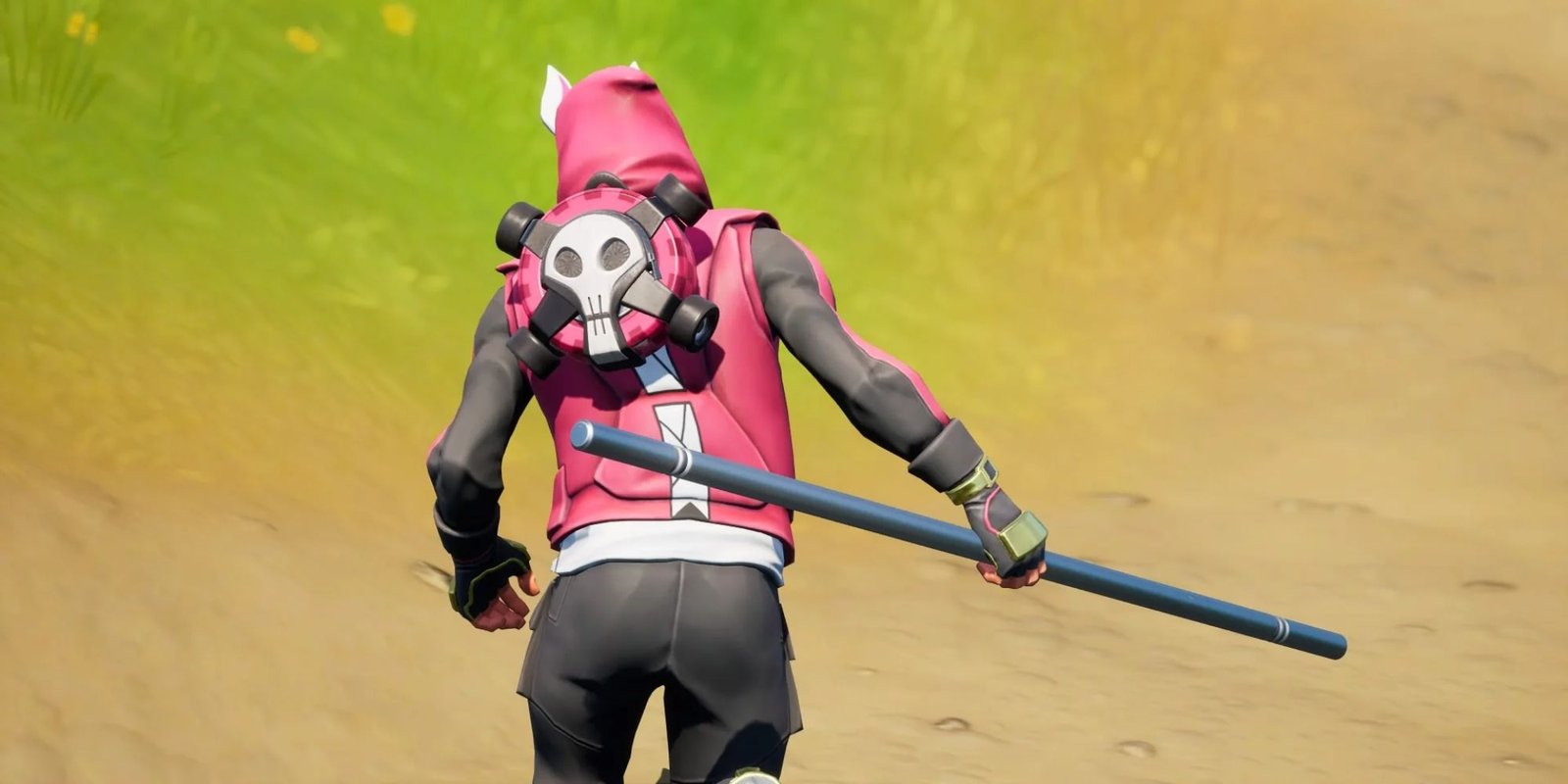An image of the Lebeau's Bo in Fortnite. This staff is inspired by Gambit's weapon from X-Men, and has unique animations.