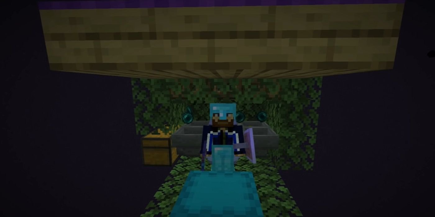 Minecraft Enderman Farm Using Leaf Blocks And Trapdoors By Pixlriff