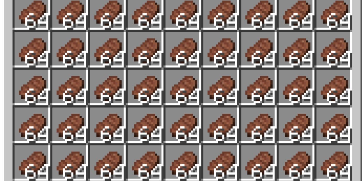 Minecraft steak inside a chest