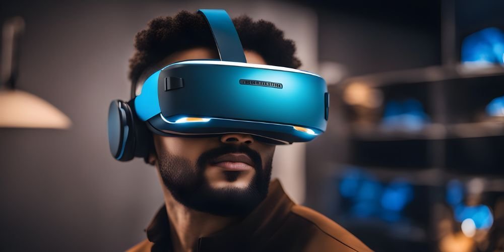 Man wearing a VR headset