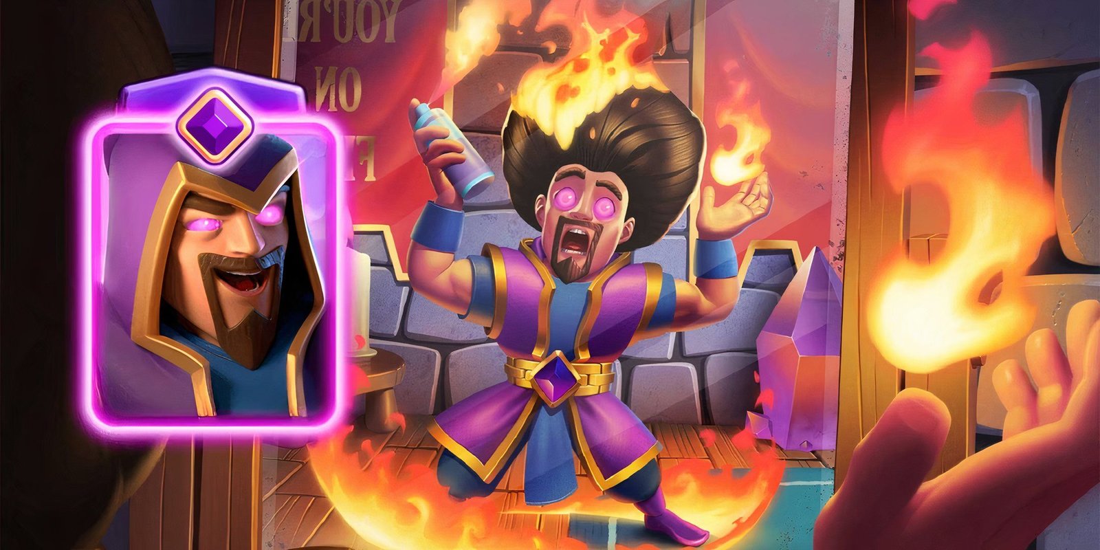 Wizard evolution official art of Clash Royale