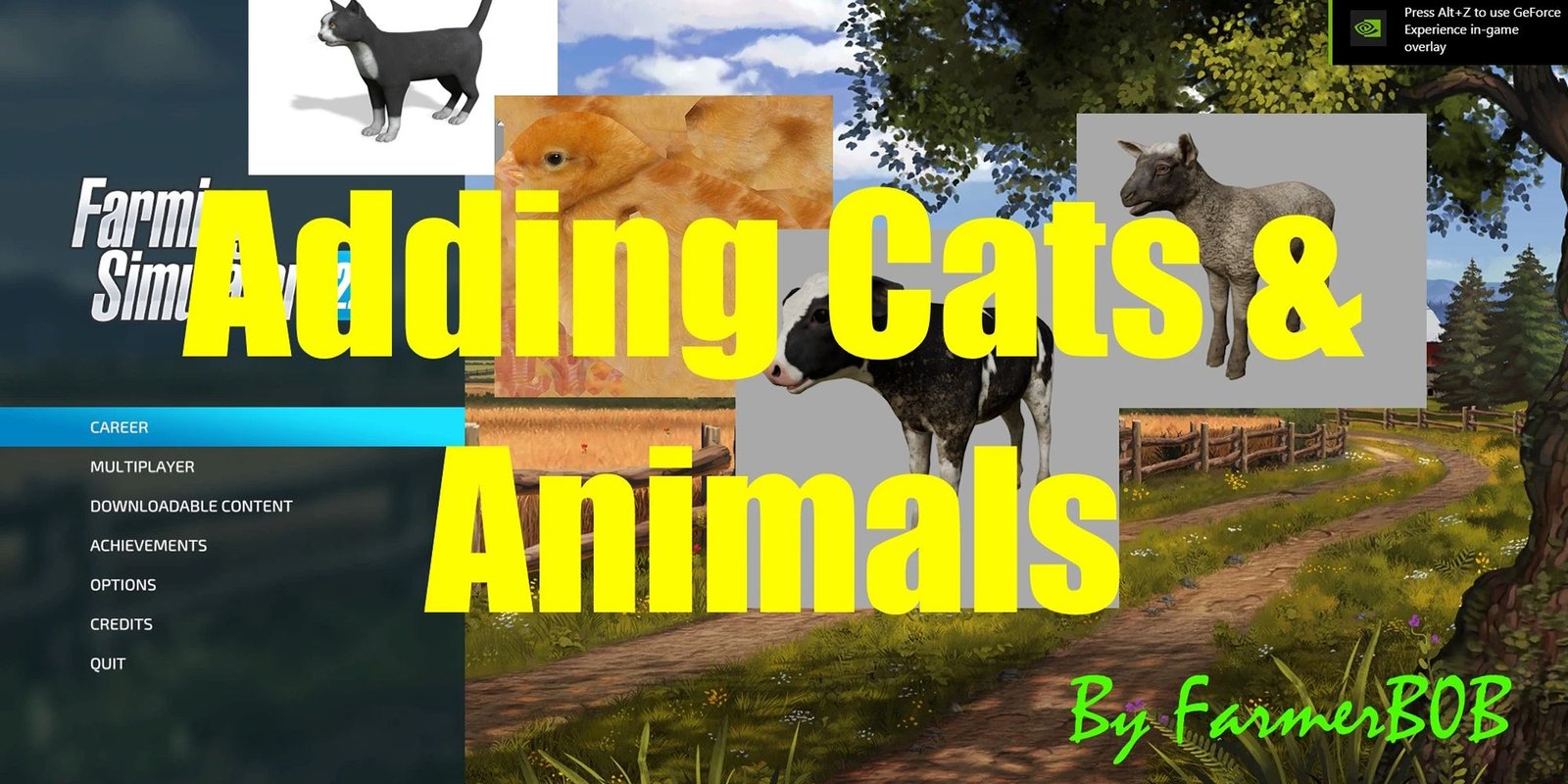 Farming Simulator 2022 Cats And Animals Pack Mod Title With Cats And Animals