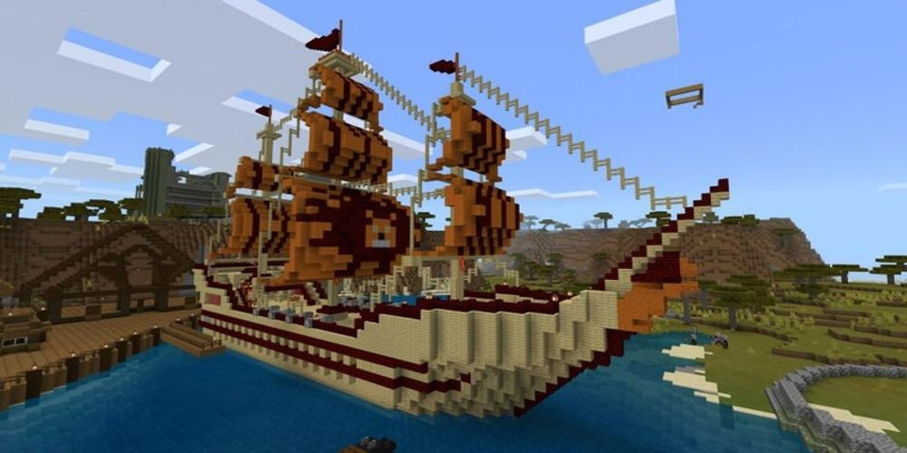 A Pirate Ship on the Piratecraft server in Minecraft