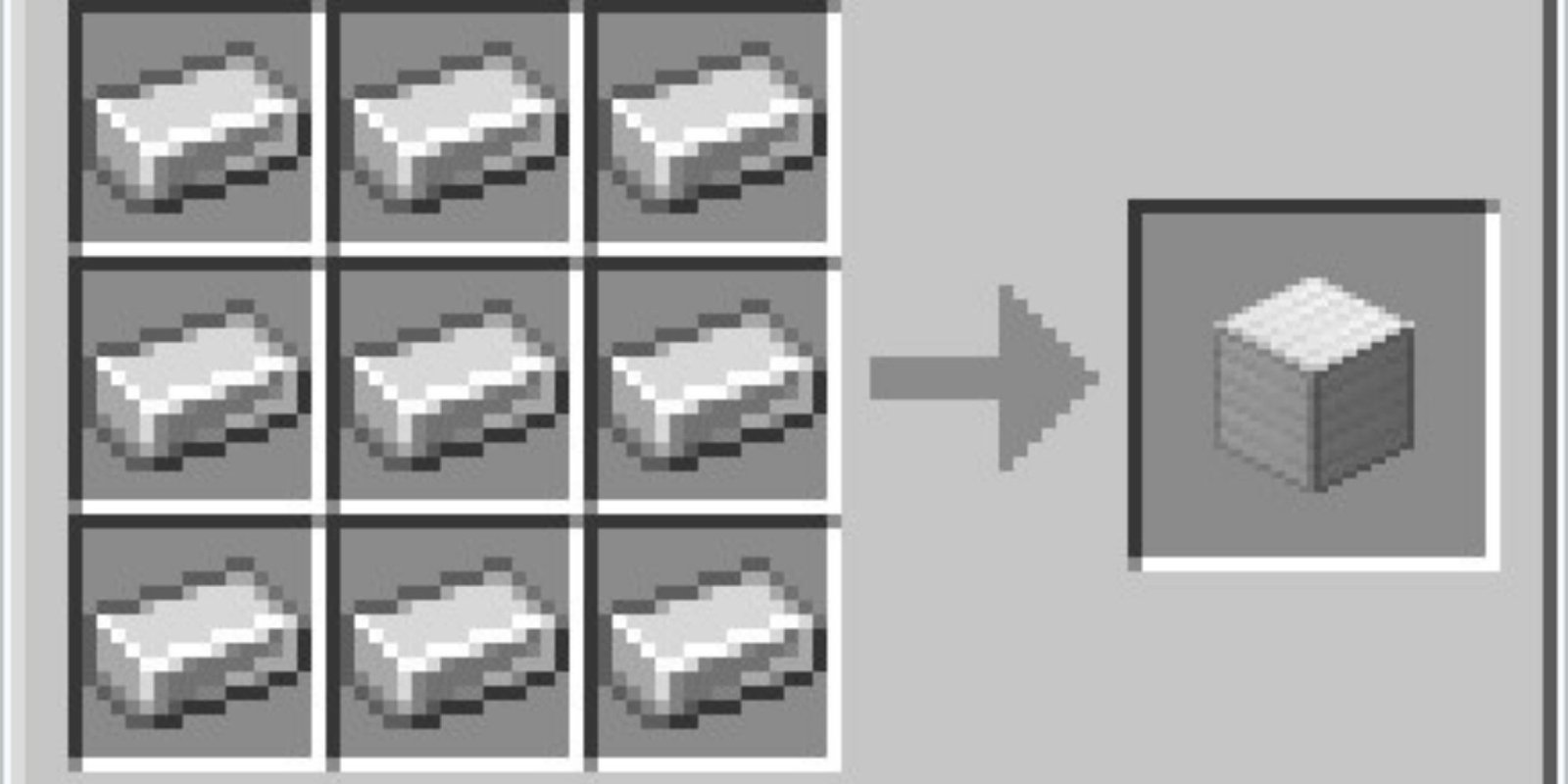 Minecraft - Crafting a Block of Iron.