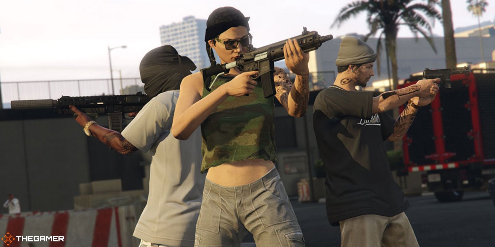 GTA Online - players back to back