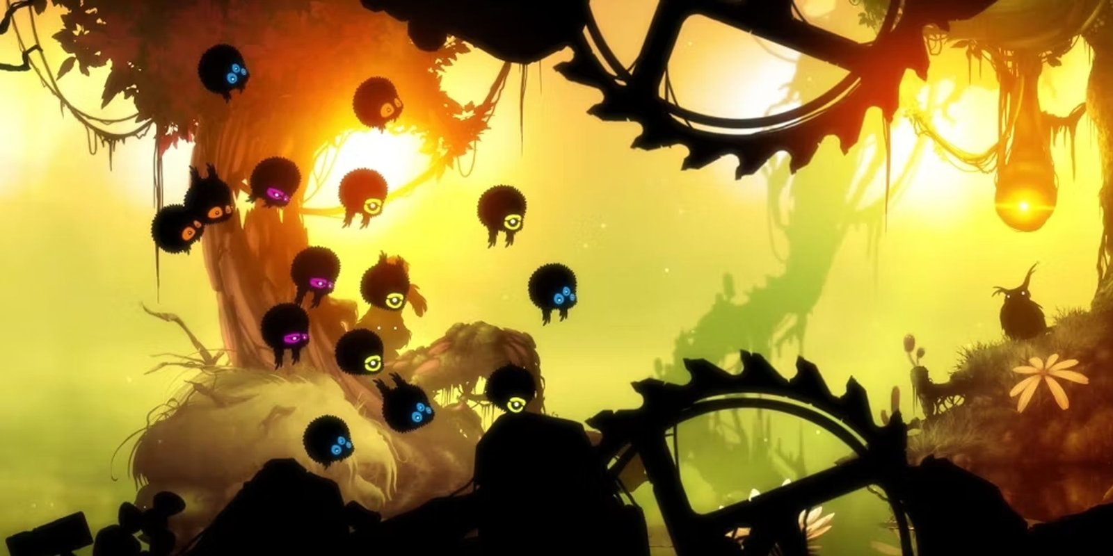 Badland A Flock Of Fuzzy Birds Flying