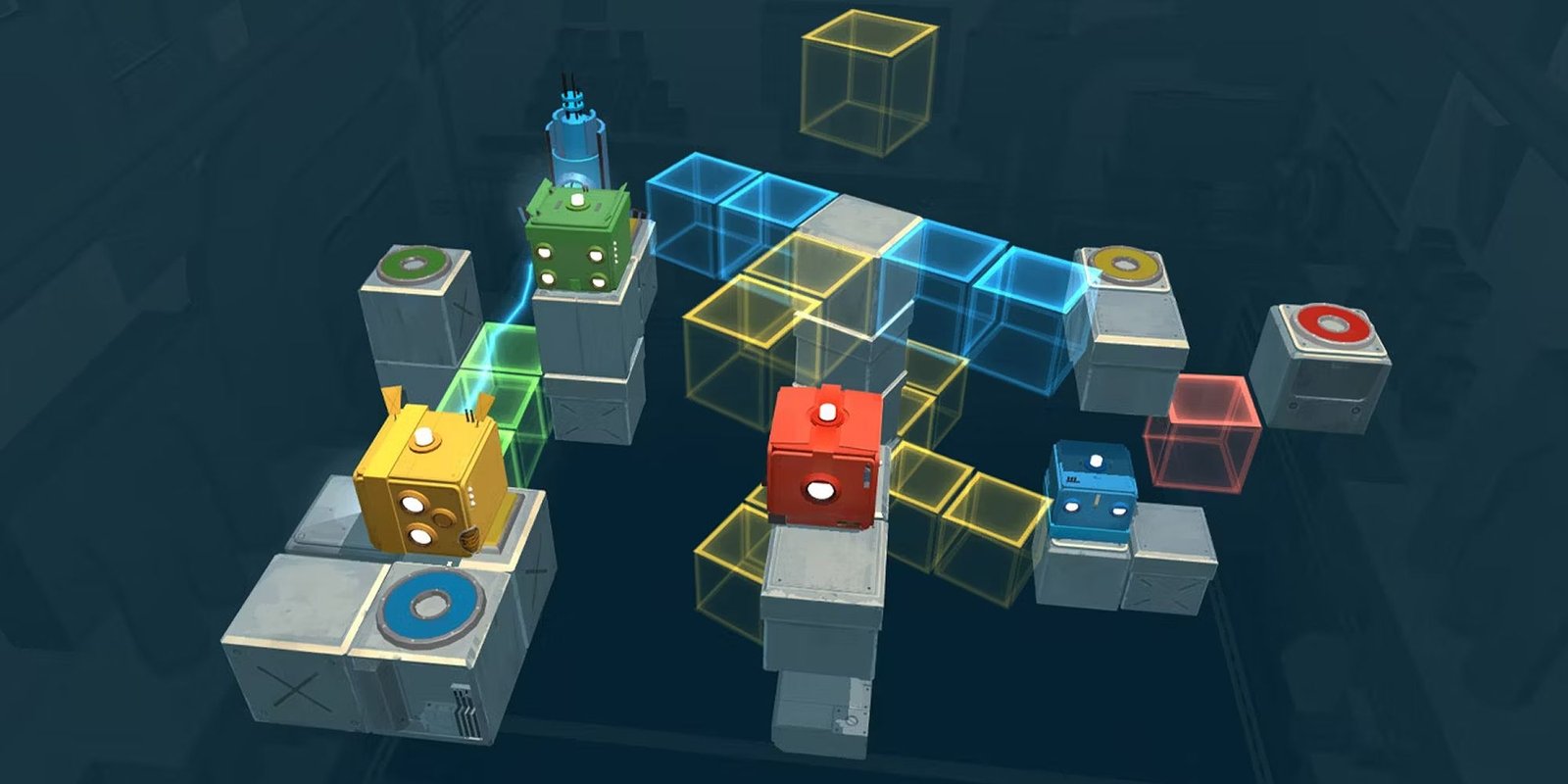 Death Squared A Bunch Of Cubes Arranged In A Puzzle