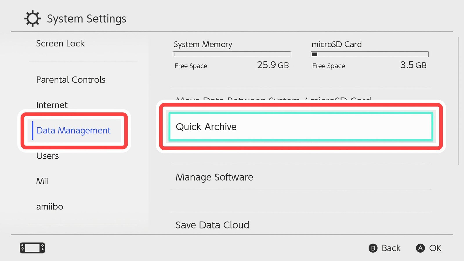 Nintendo Switch Quick Archive