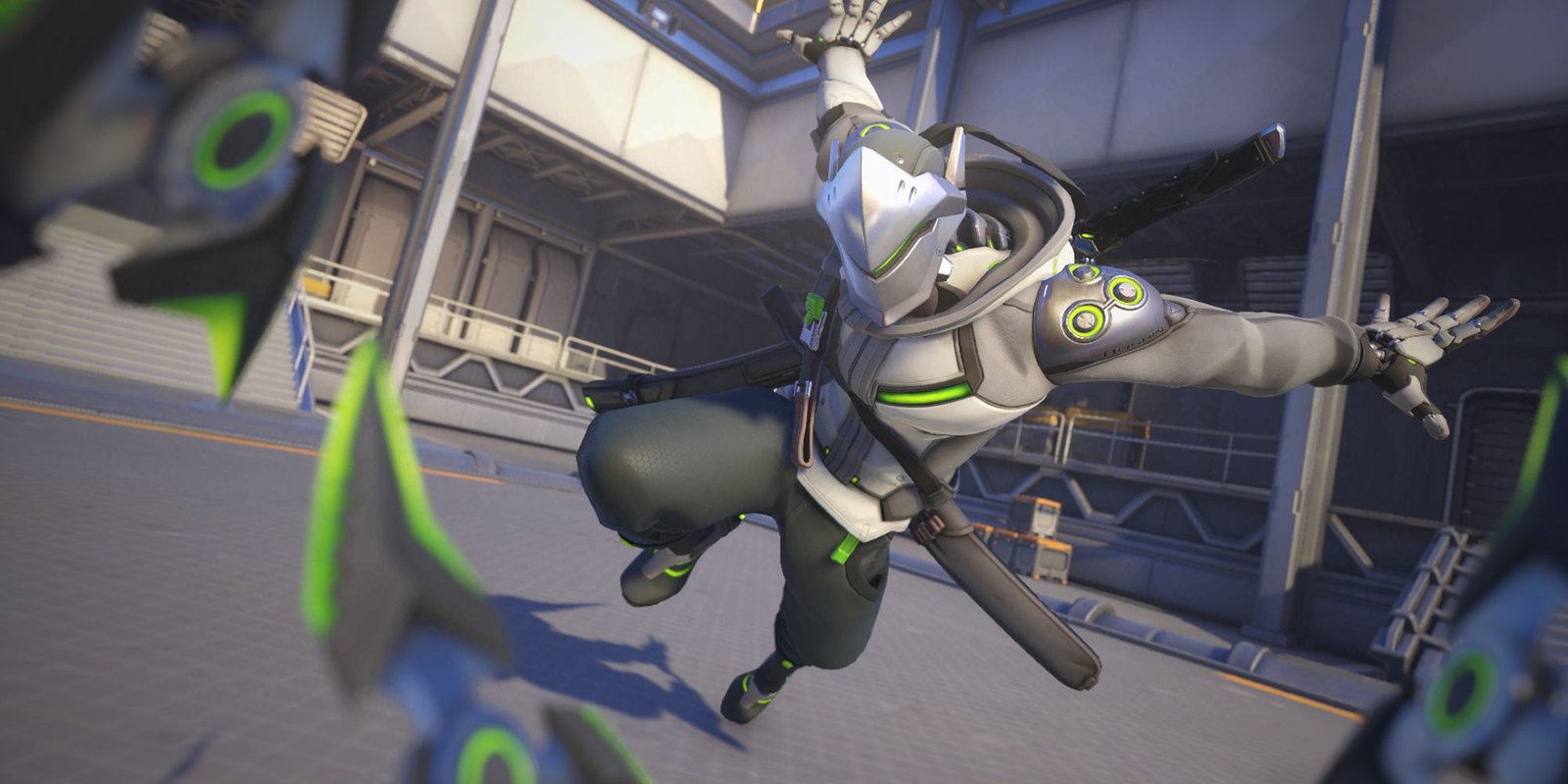 Genji Highlight Intro action pose in Overwatch 2.