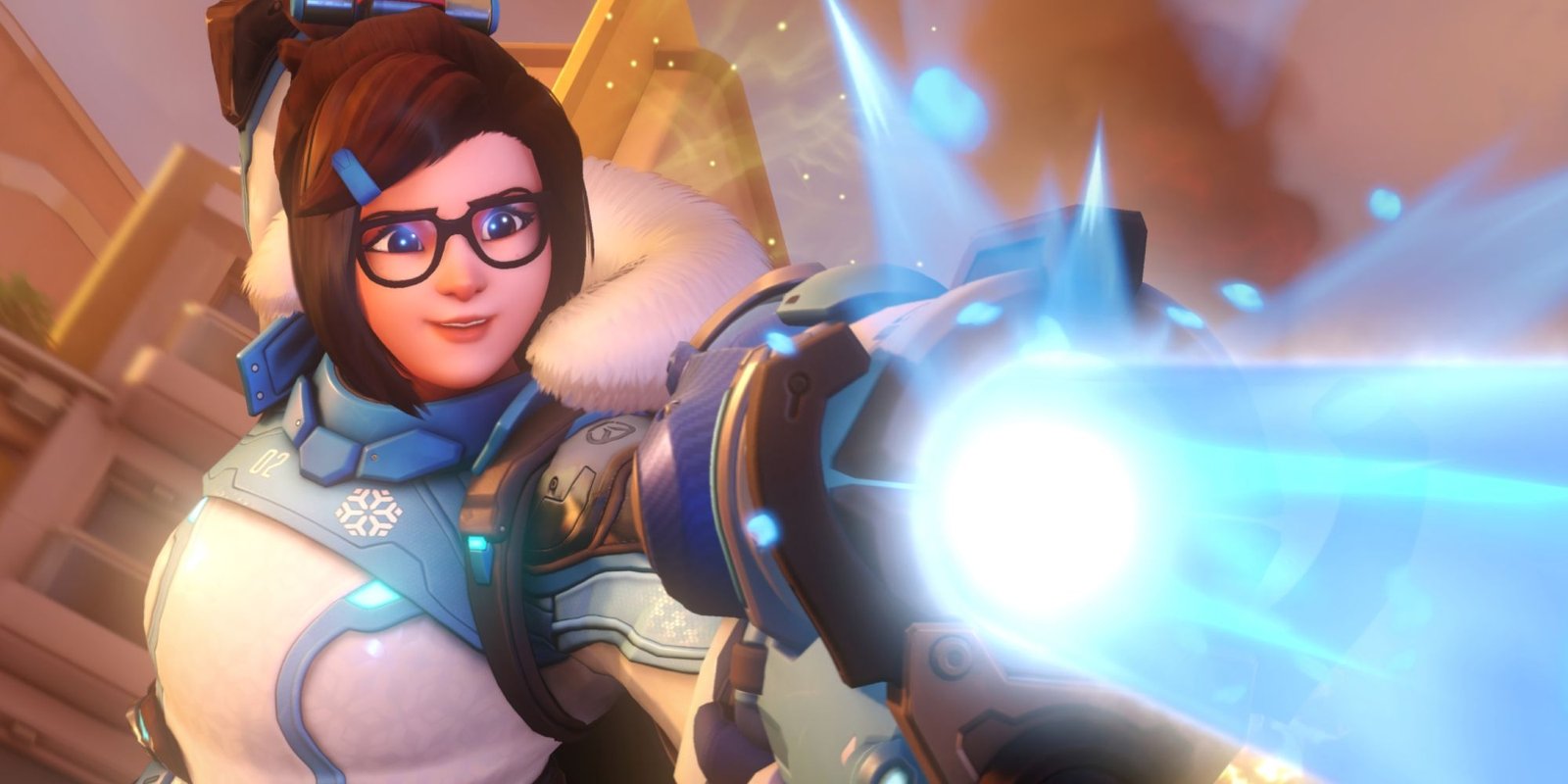 Mei firing her weapon in Overwatch 2.