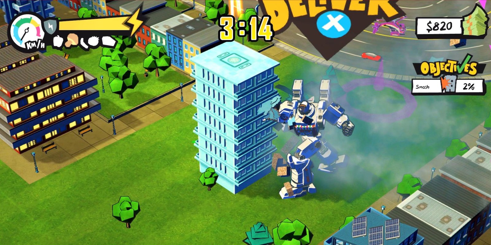 Pizza Titan Ultra image showing a giant mech delivering pizza.