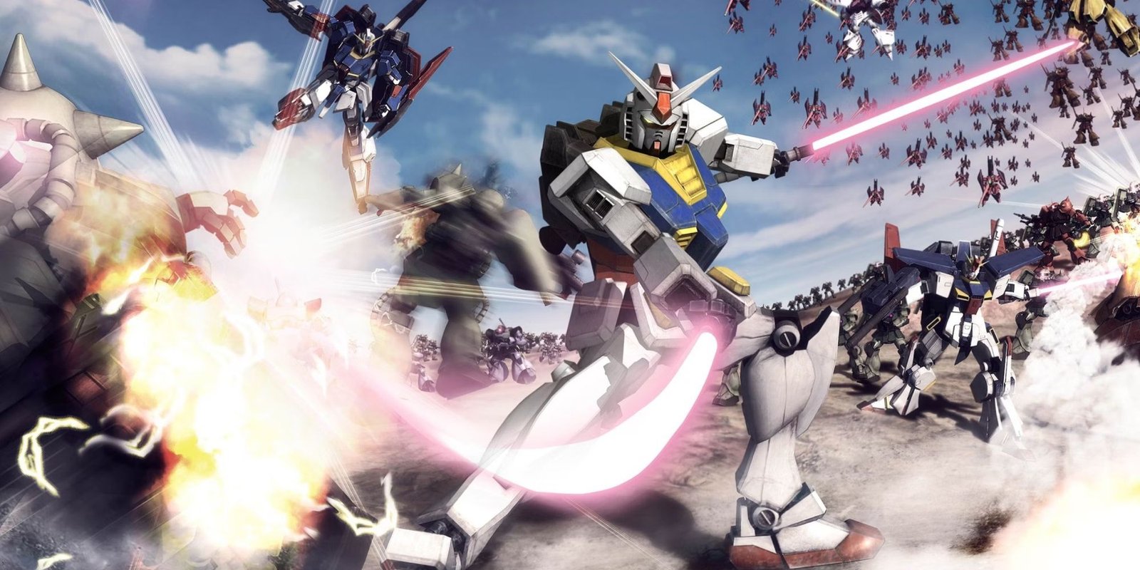 Dynasty Warriors Gundam 3 image showing A Gundam with Its Swords.
