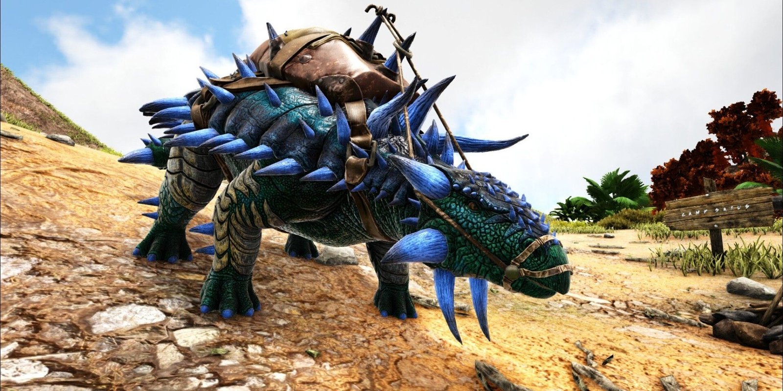painted Anklyosaurus with saddle