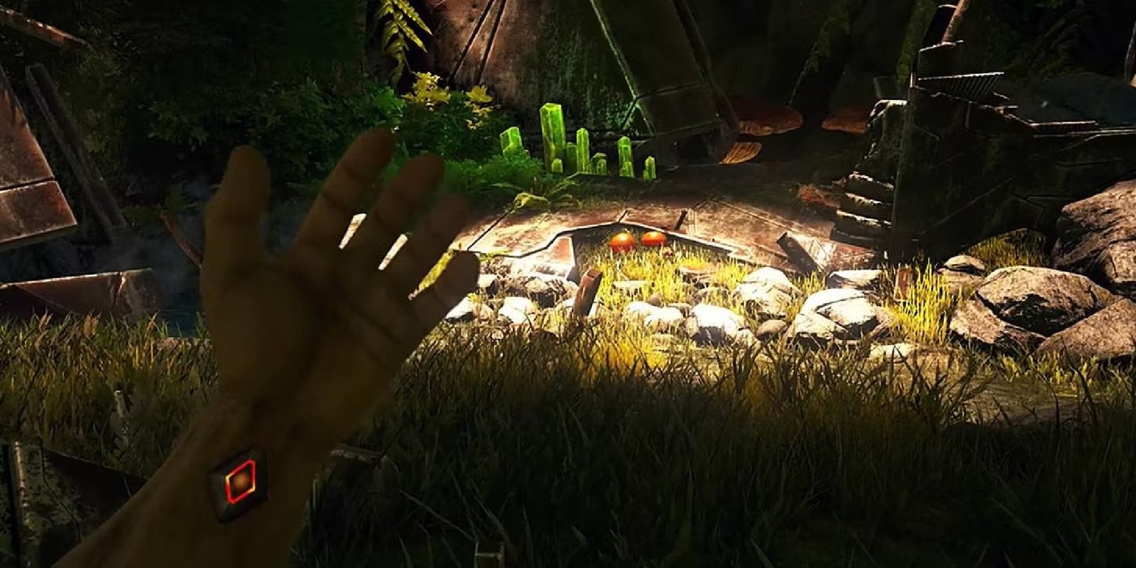 player looking at their hand