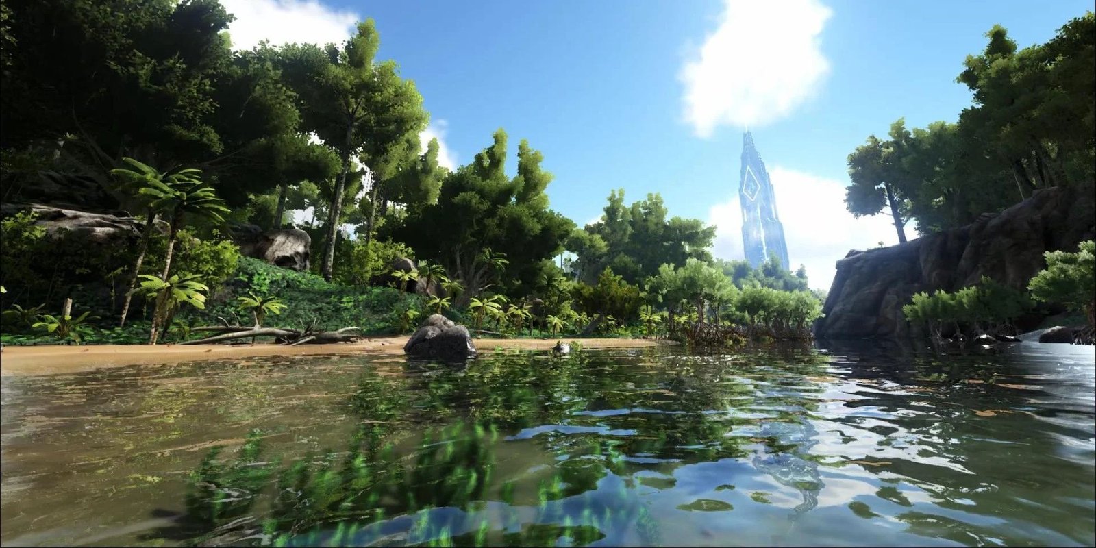 ARK Survival Evolved: A Section Of An Ark Biome With RTX Enabled