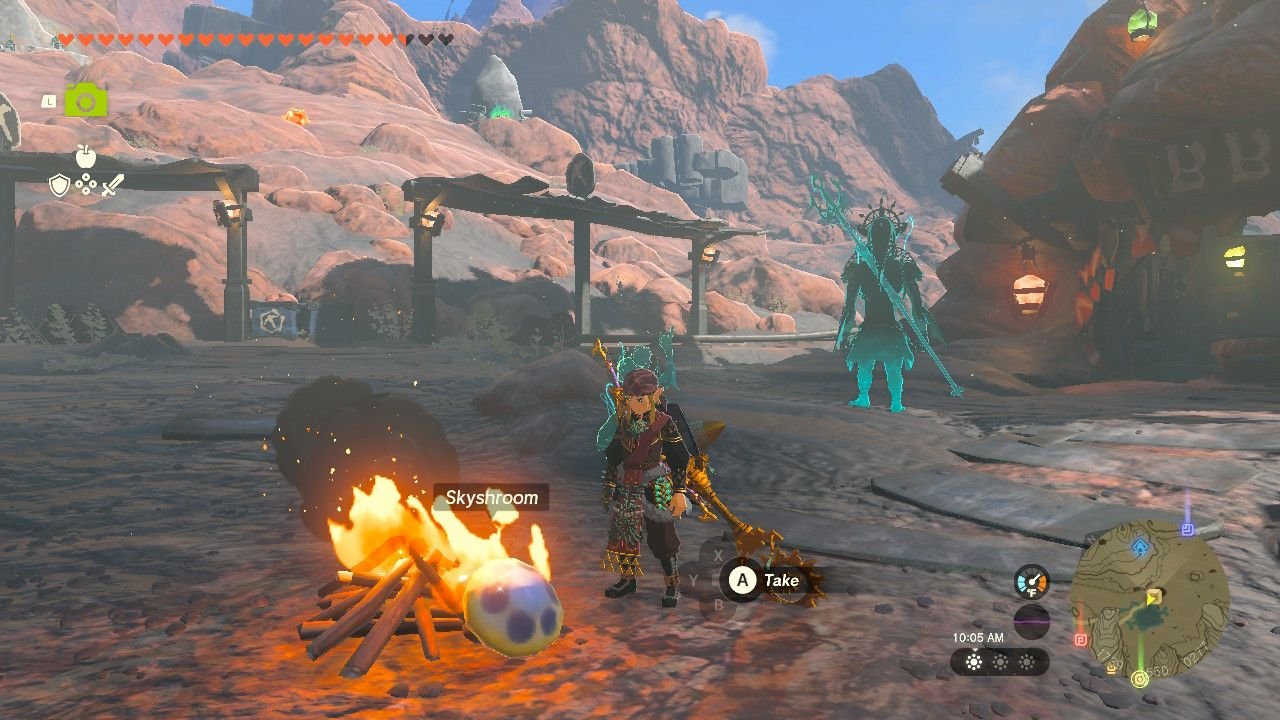 roasting a skyshroom tears of the kingdom all recipes totk every recipe