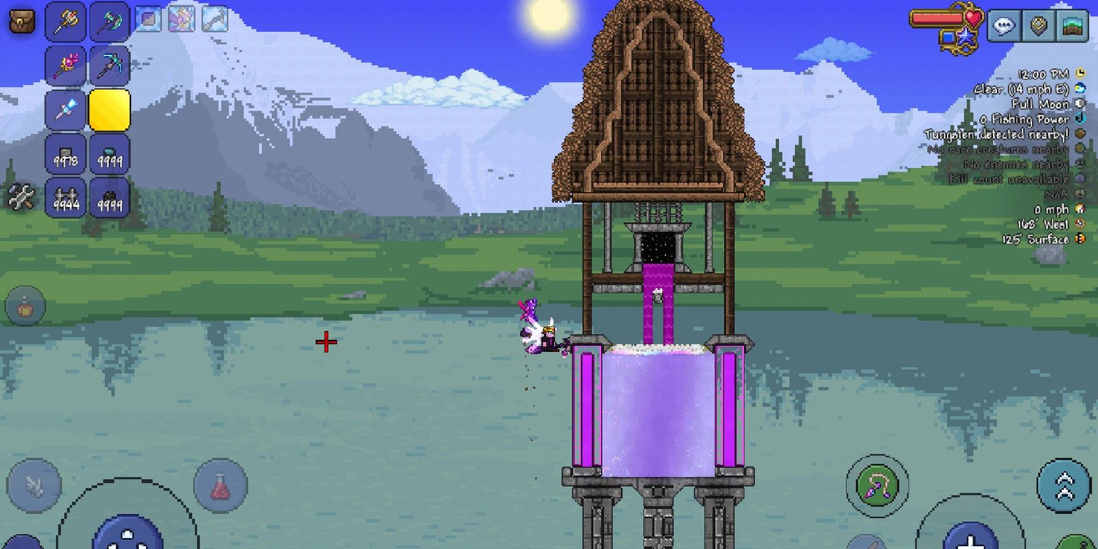 player standing near shimmer well build