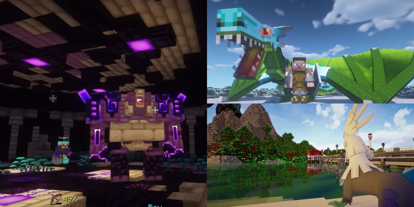 Minecraft Multiplayer Mods Better MC RLCraft And Pixelmon Fighting The End Boss 