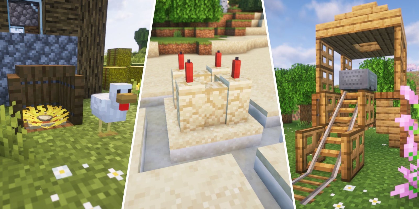 minecraft easy outdoor decor ideas