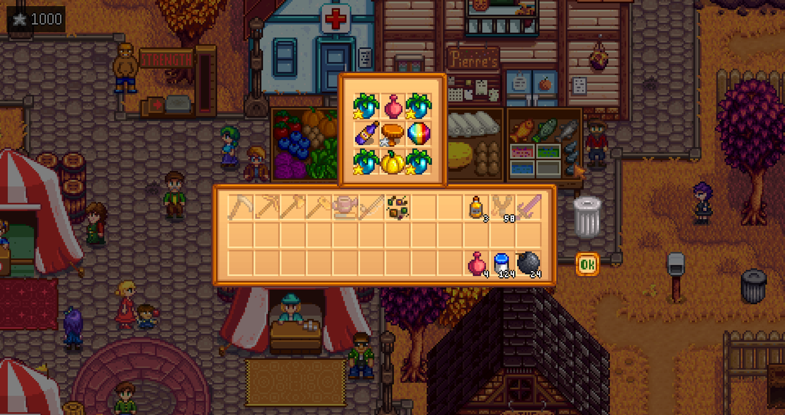 Player interacting with swap menu at the Stardew Valley Fair Grange Display