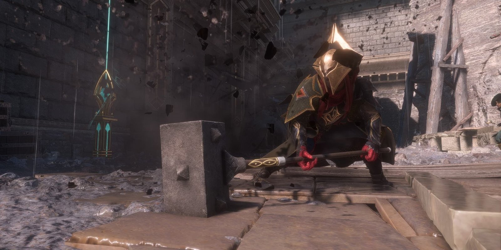 Warrior with a hammer in Dragon Age: The Veilguard