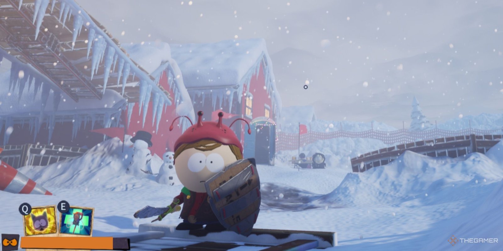 South Park Snow Day! New Kid Wielding Sword And Shield Weapon at Kupa Keep.
