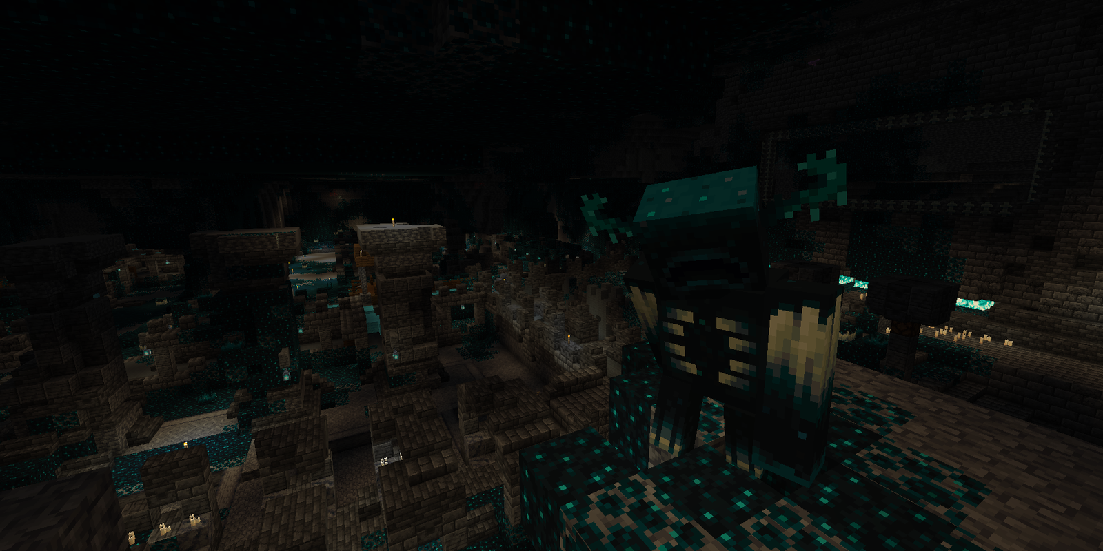 Minecraft Ancient City Warden Underground Deep Dark
