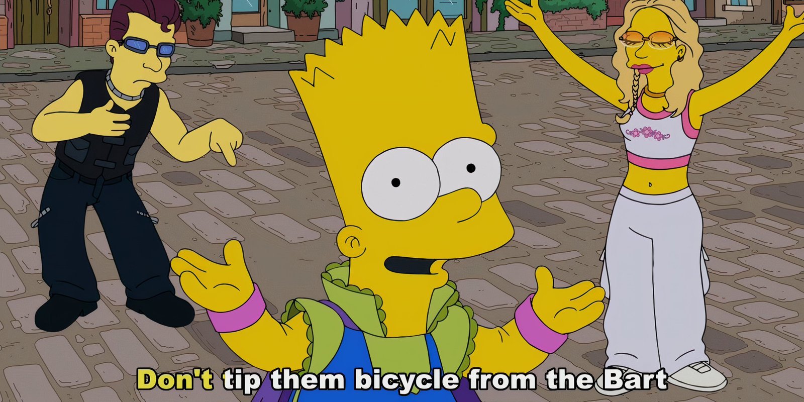 Bart singing Planet of the Bass in The Simpsons