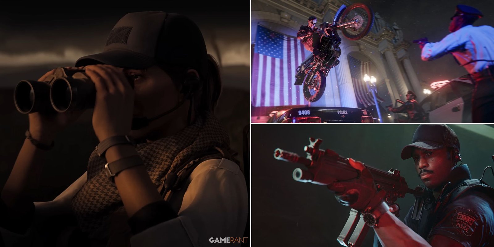 صورة مقسمة تعرض لحظات الحملة في Black Ops 6