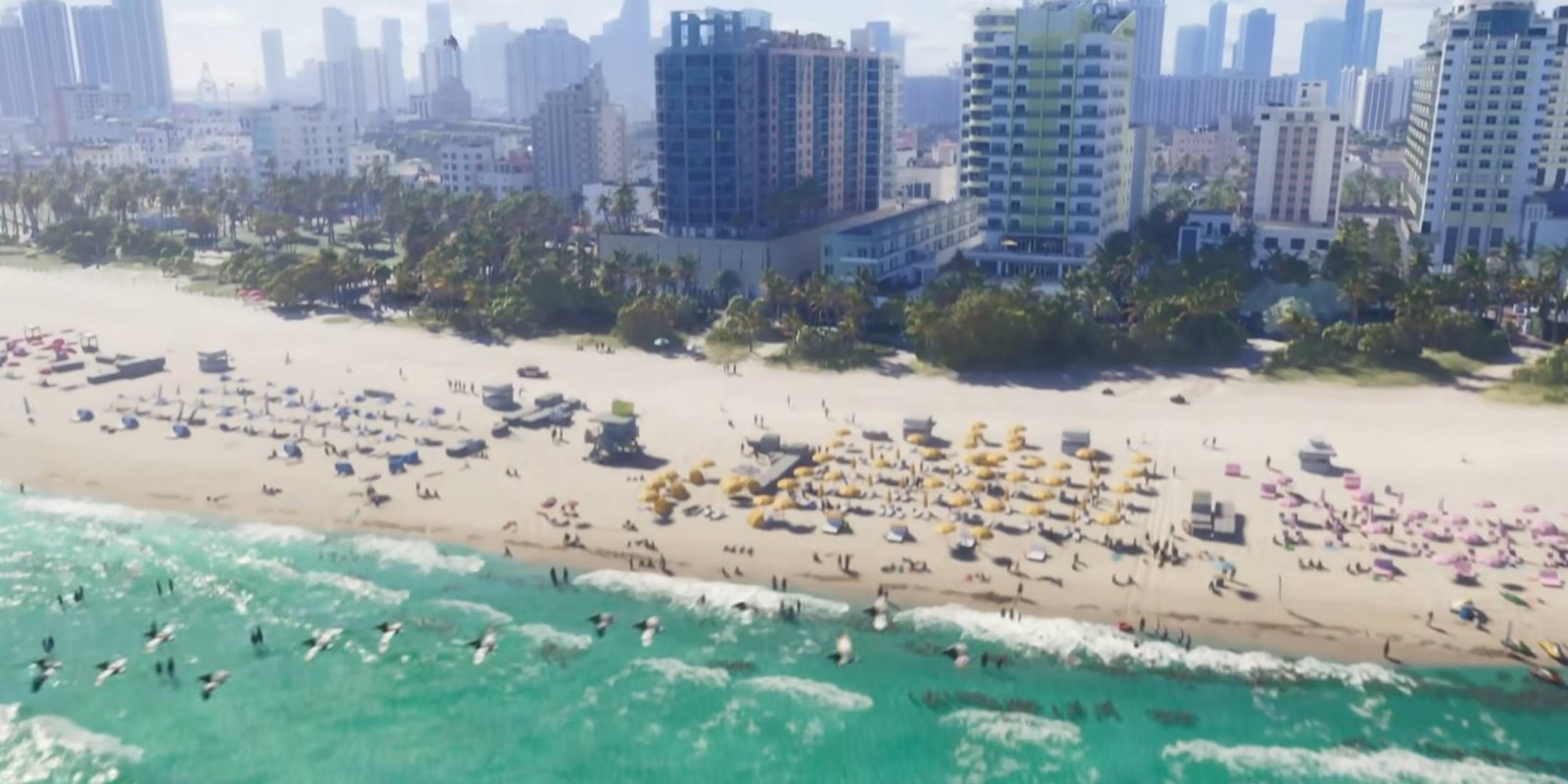 لقطة من الشاطئ من مقطورة Grand Theft Auto 6's