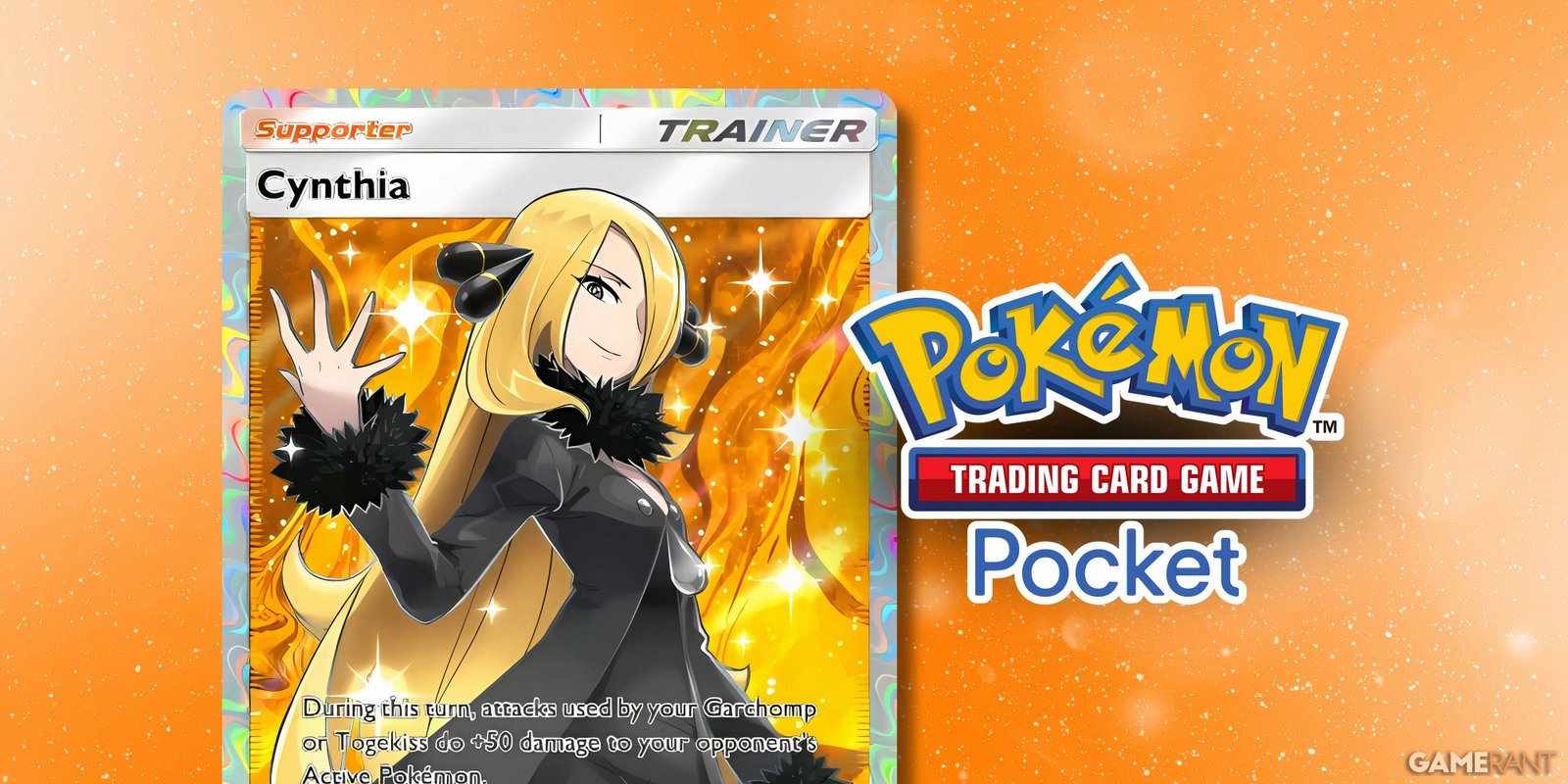 بطاقة سينثيا في جيب بوكيمون TCG.