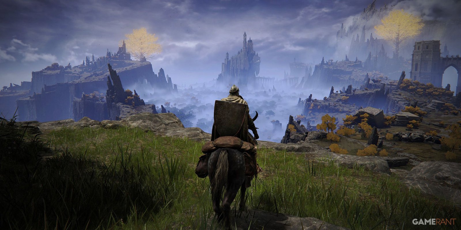 شوهت حلقة Elden ركوبًا على سيل في Liurnia of the Lakes Gameplay Screenshot