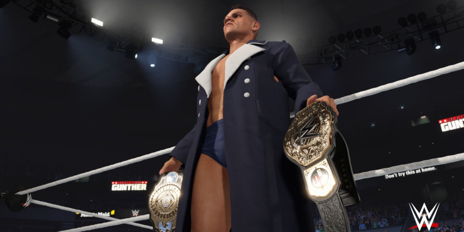 WWE 2K25 Gunther مع اثنين من الأحزمة