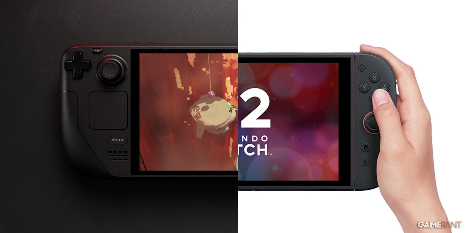 STEAM DECK OLED SWITCH 2 مقارنة الحجم