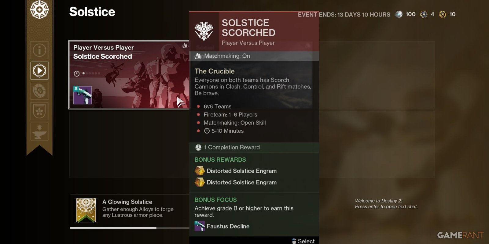 Destiny 2 Solstice 2025 Play Now Tab
