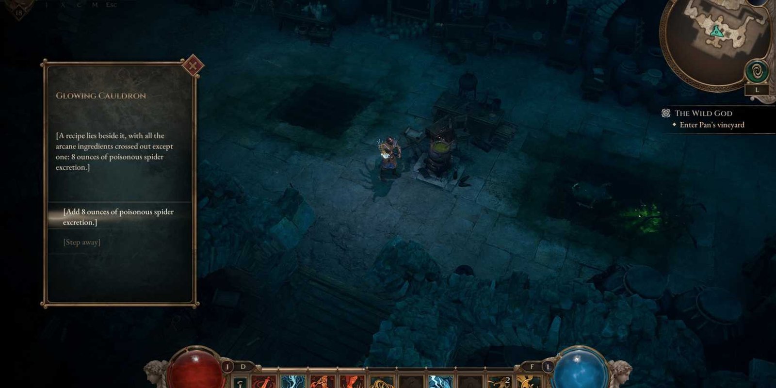 العنكبوت القبو مرجل الهدف الخفي في Titan Quest 2
