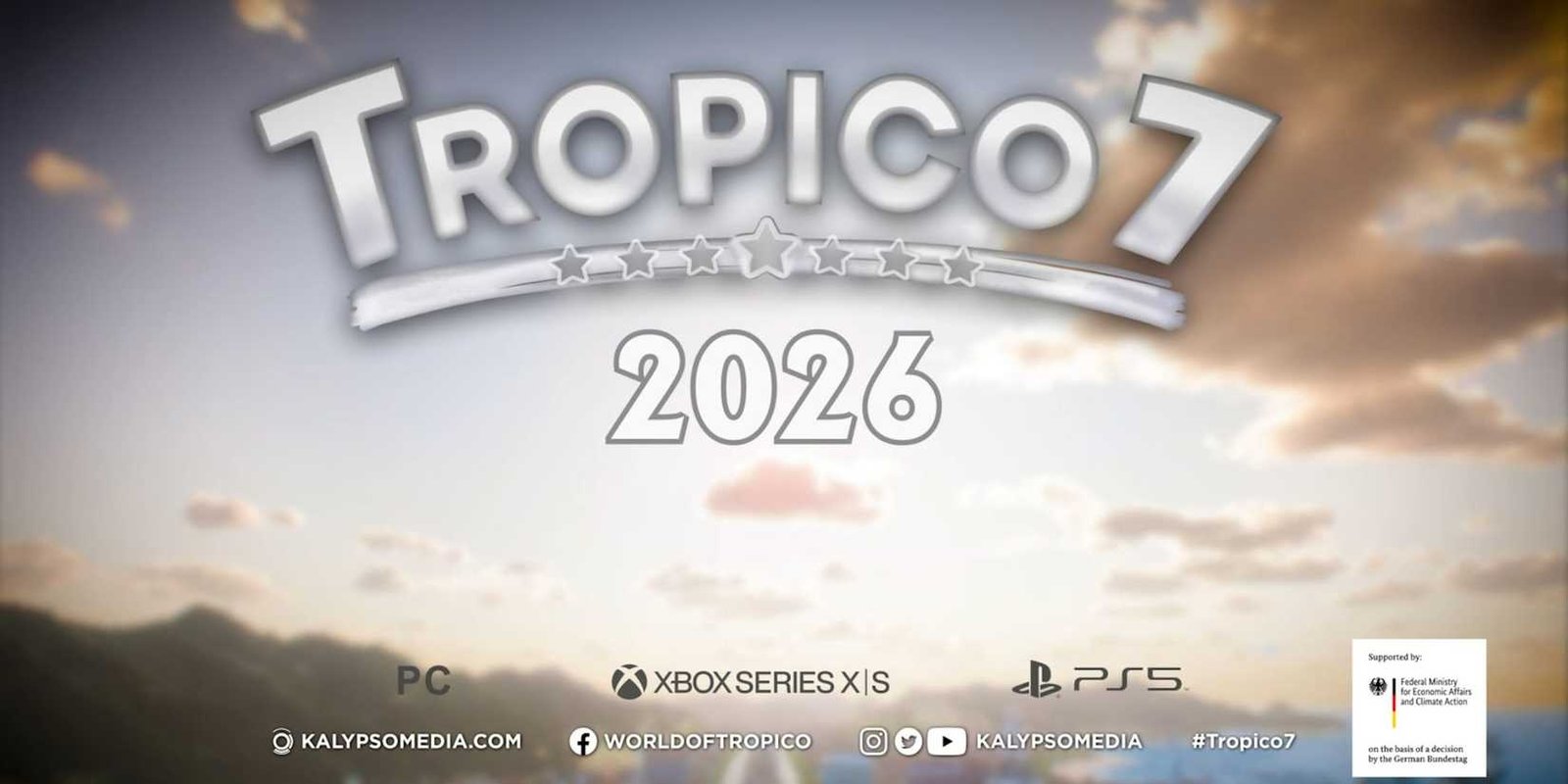Tropico 7 إطلاق نافذة.
