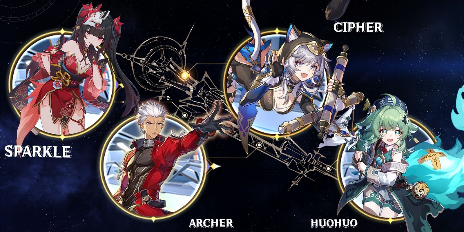 تكوين فريق Archer-Cipher-Huohuo and Sparkle في سكة هونكاي ستار