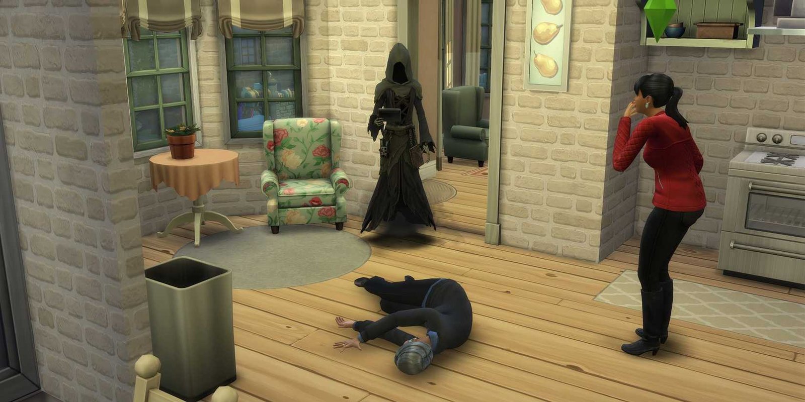 هدية زهرة موت Sims 4 للمسنين سيم غريم ريبر