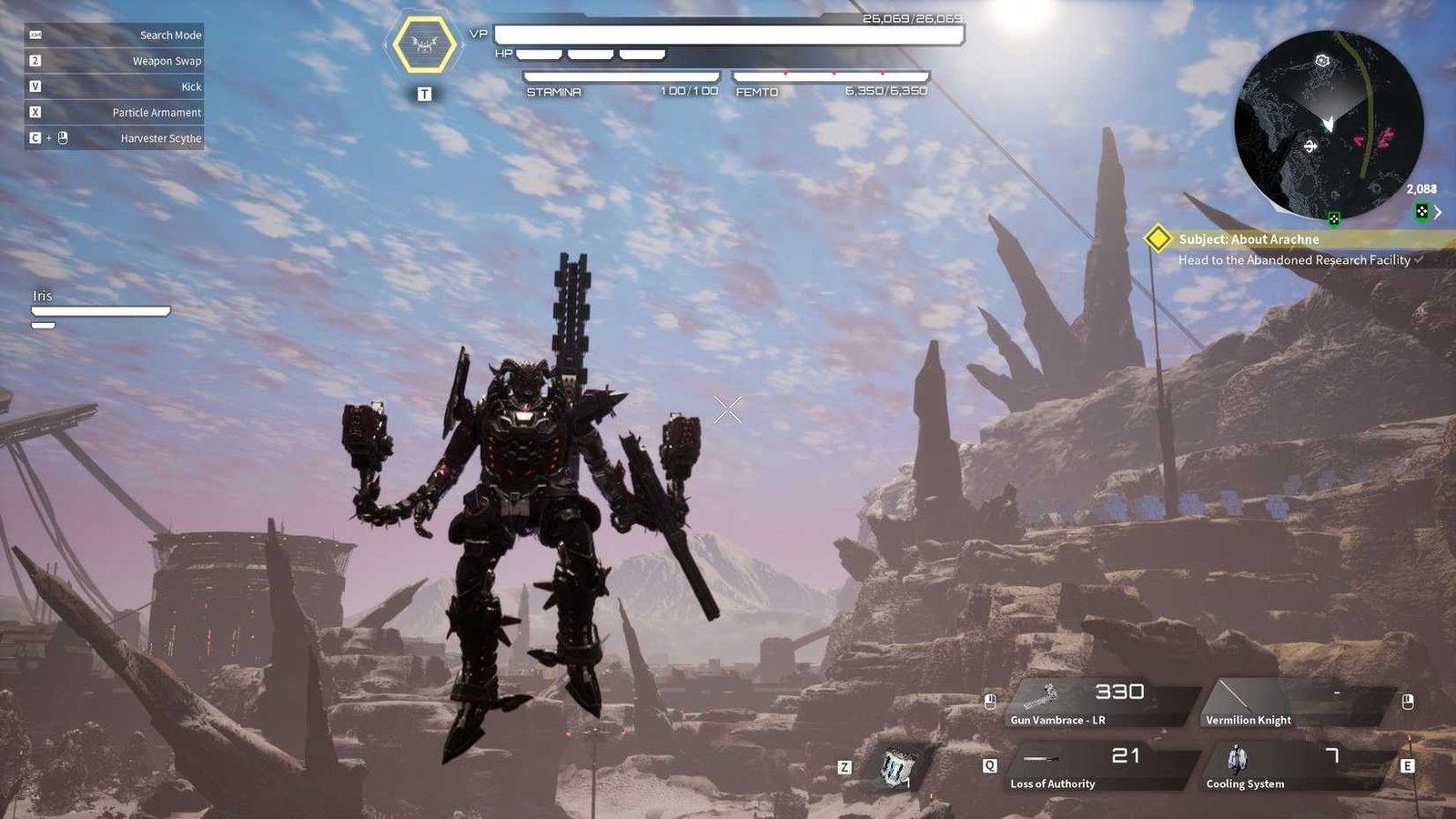 الجسيمات تسليح في Daemon X Machina Titanic Scion.