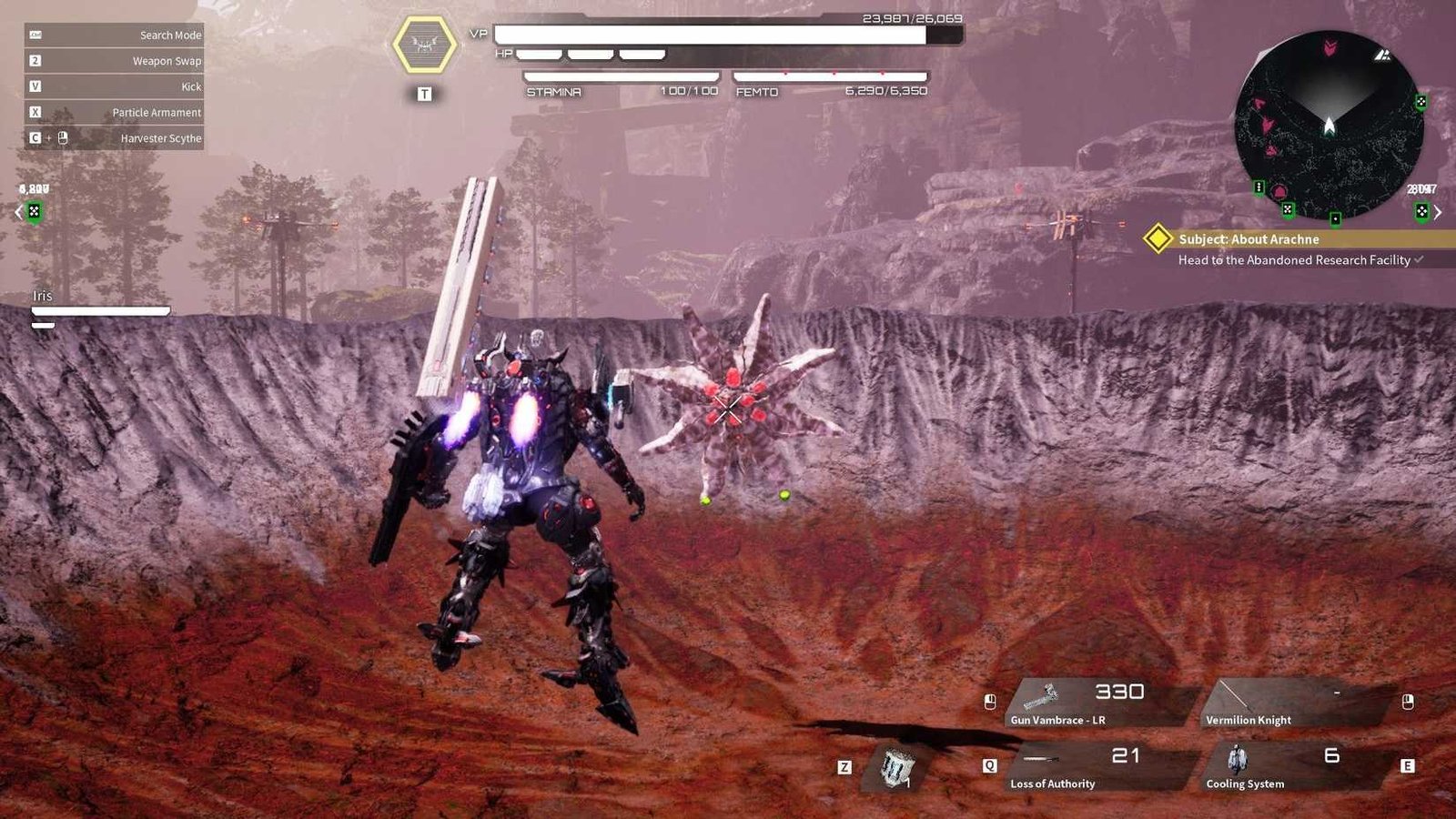 رئيس اختياري كبير في Daemon X Machina Titanic Scion.