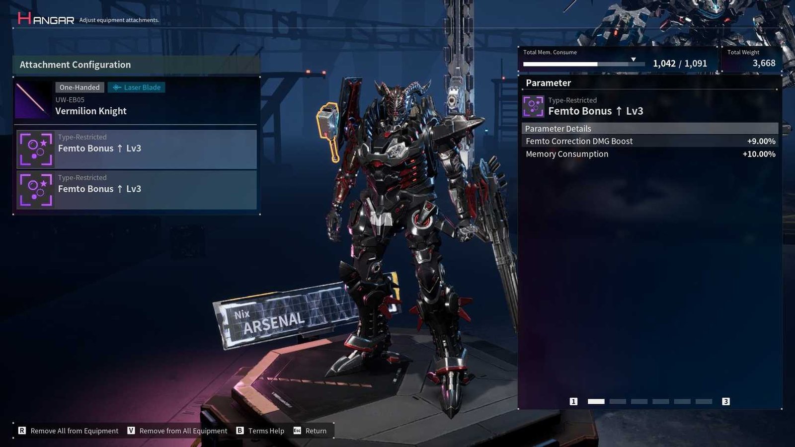 المرفقات في Daemon X Machina titanic scion.