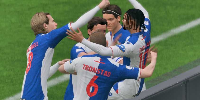بلاكبيرن روفرز يحتفل بهدف في EA Sports FC 25
